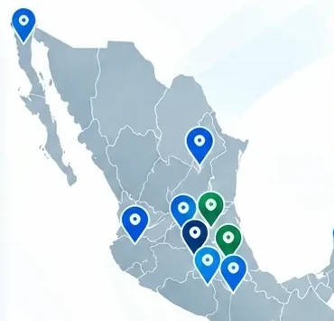 Mapa de presencia nacional BATHAI